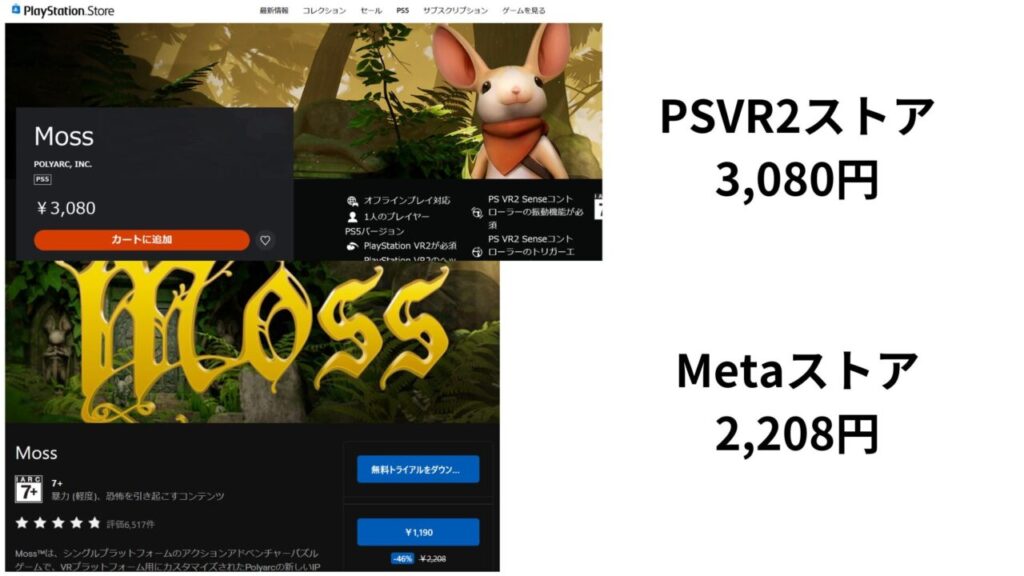 PSVR2とMeta Quest2比較