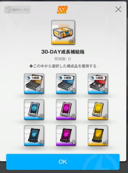 NIKKE30DAY成長補給品