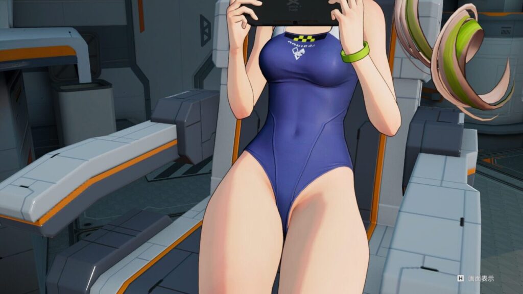 ドルフロ2のシャークリーの水着スキンのゲームポーズ鼠径部