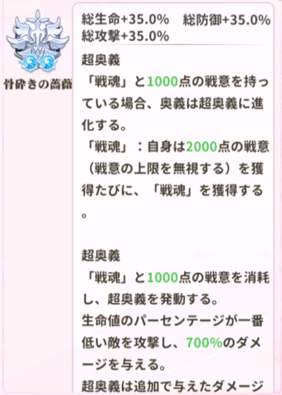 少女ウォーズのUR閃カール大帝の閃超進化レベル2説明