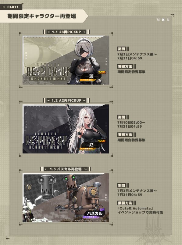 NIKKEとニーアオートマタコラボガチャ