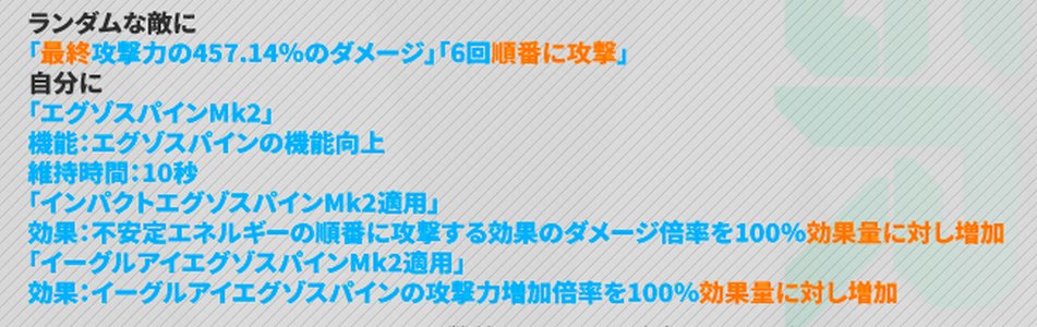NIKKEのイヴのバーストスキル説明