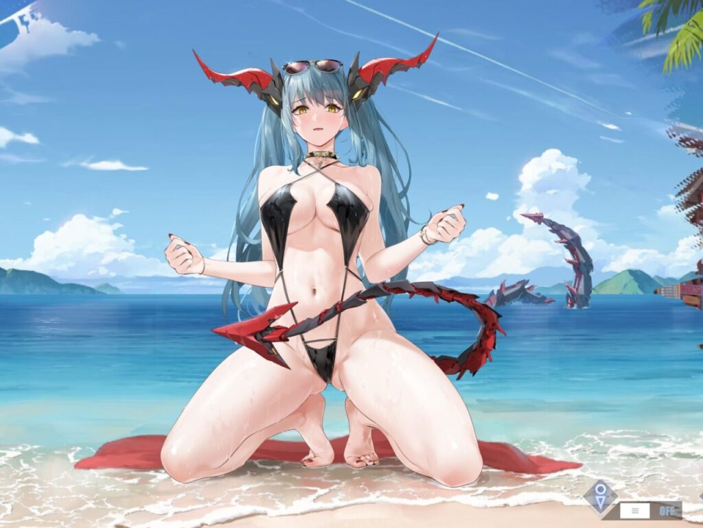 アズールレーンのレーゲンスブルクの闇龍と光の海岸頭をタップ