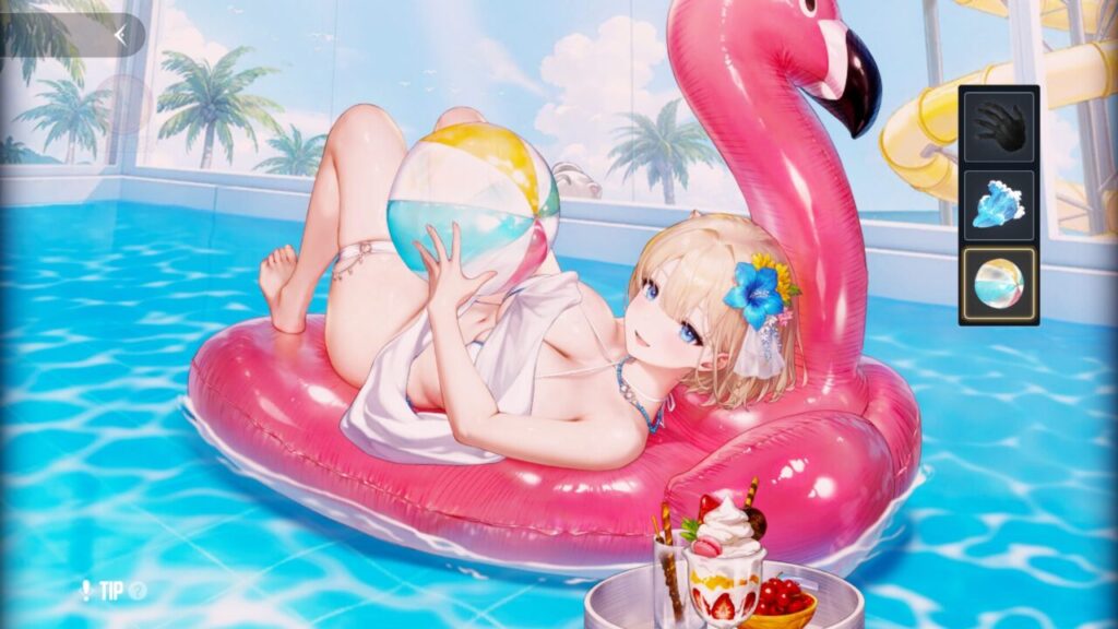 ブラウンダスト2の水着ユースティアのビーチボール