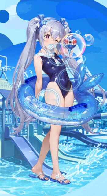 ブラウンダスト2の水着レピテアのタップ後