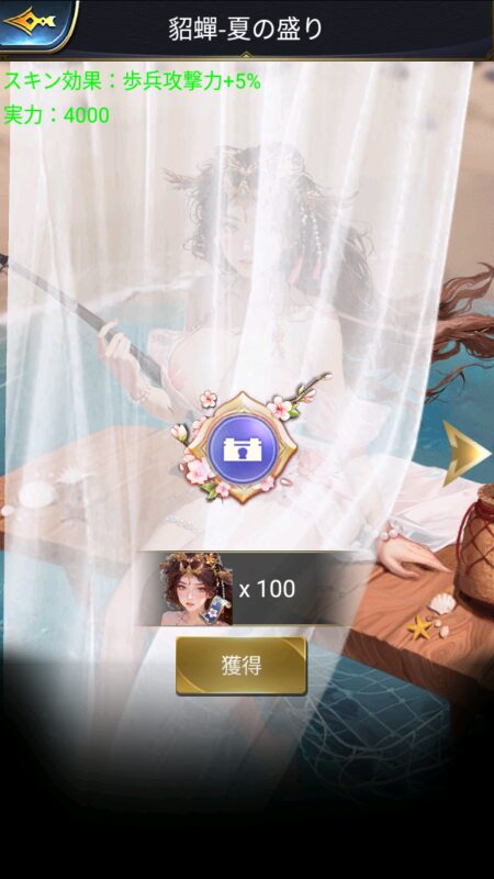 覇王の天下と美姫のエロいスキン
