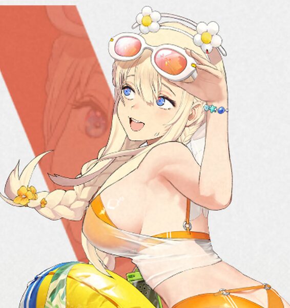 NIKKEのトーブ水着とぼけ顔