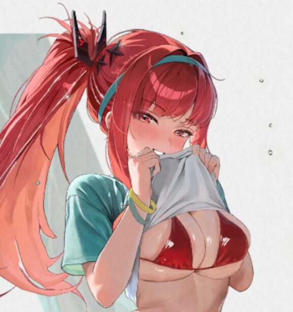 NIKKEのラピ水着の見せつける顔