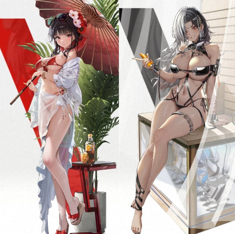 NIKKEの水着サクラとロザンナ