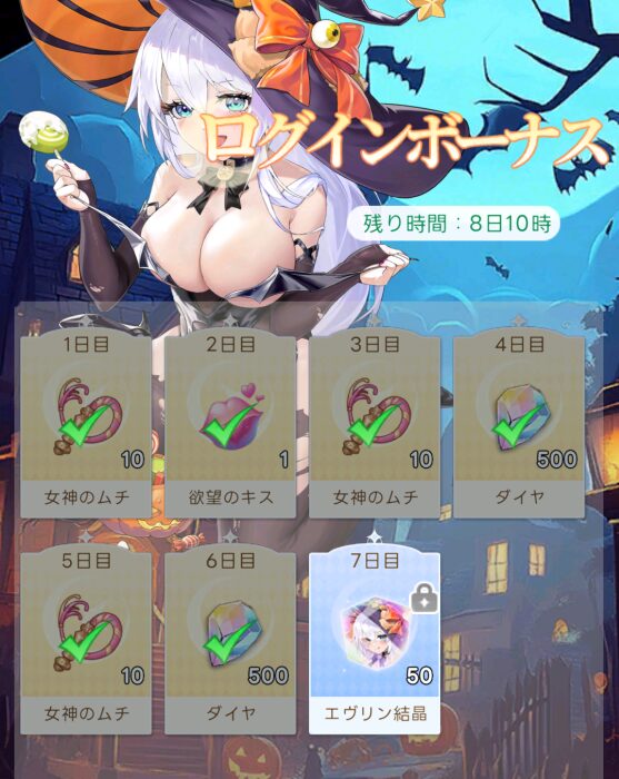 やばい少女に囲まれたのログインボーナス