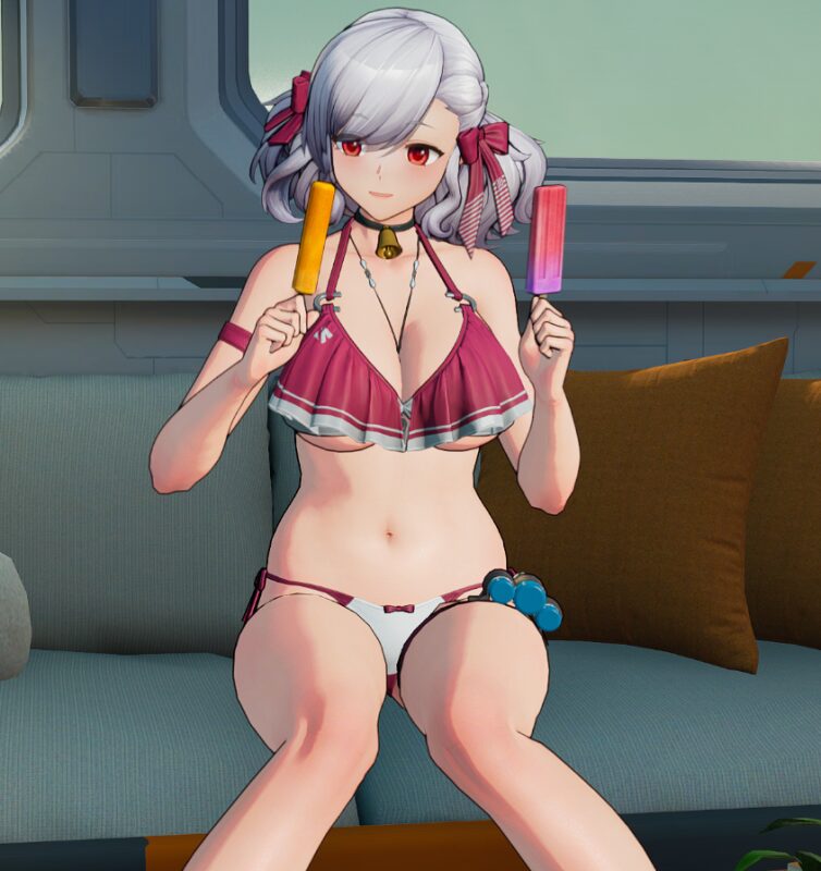 ドルフロ2のサブリナの水着スキンがエロい