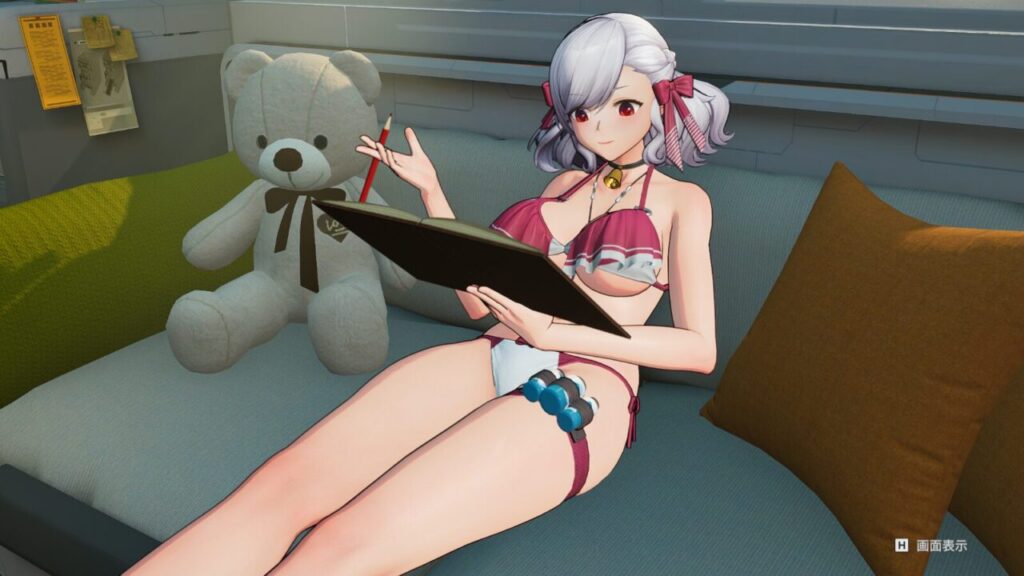 ドルフロ2の水着サブリナ読書