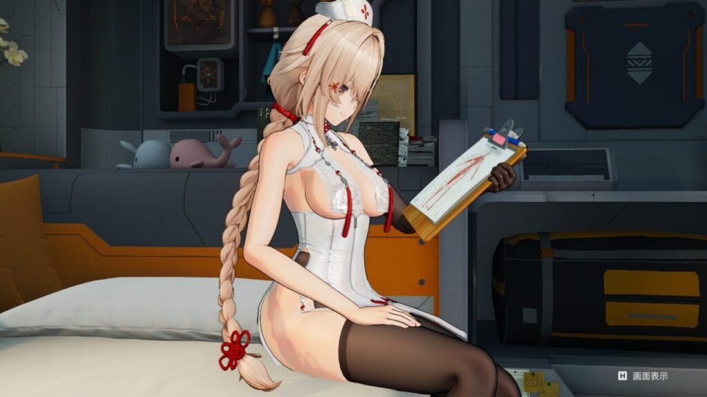 ドルフロ2の秋樺休憩室診断ポーズ