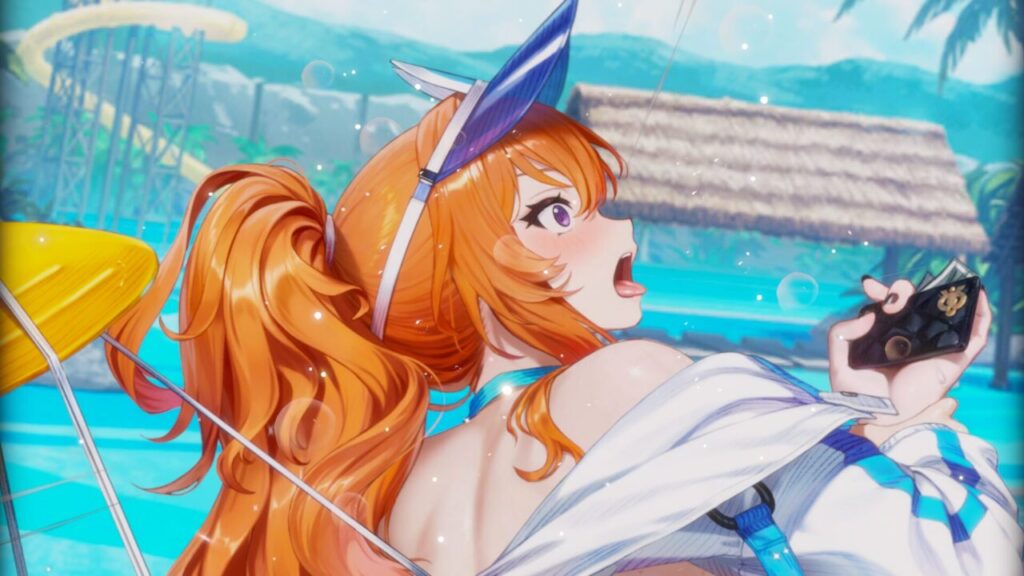 ブラウンダスト2の水着ジェニスのスキル演出表情