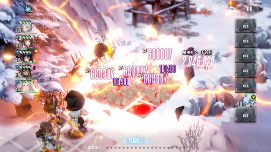 ブラウンダスト2の物理と魔法バフあり