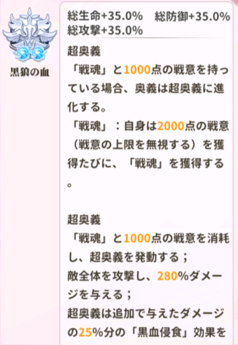 少女ウォーズのオリオン閃超進化レベル2説明
