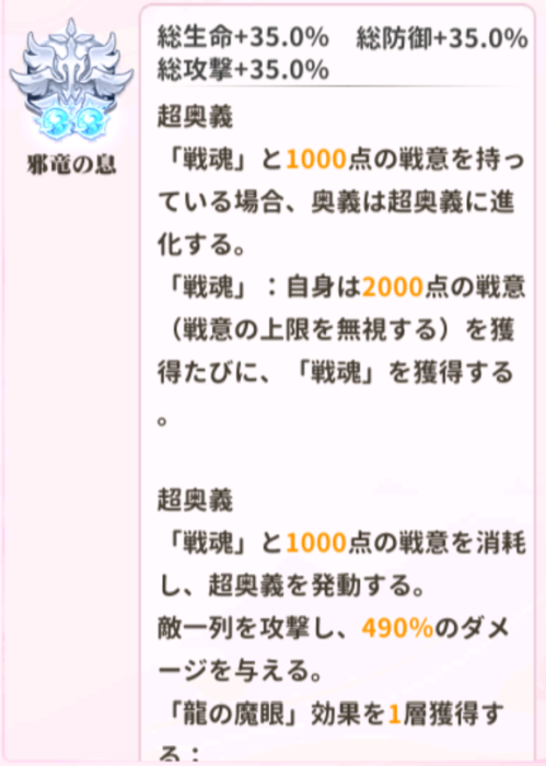 少女ウォーズのUR閃・伊達政宗閃超進化レベル2説明