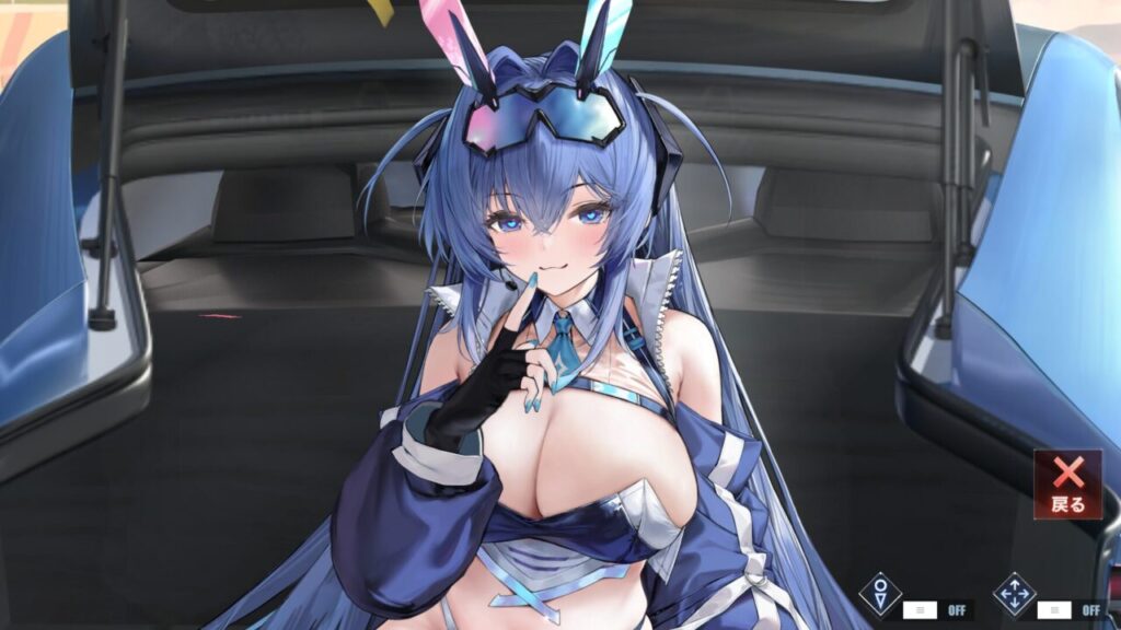 アズールレーンのニュージャージーブラックプレリュード頭タップ