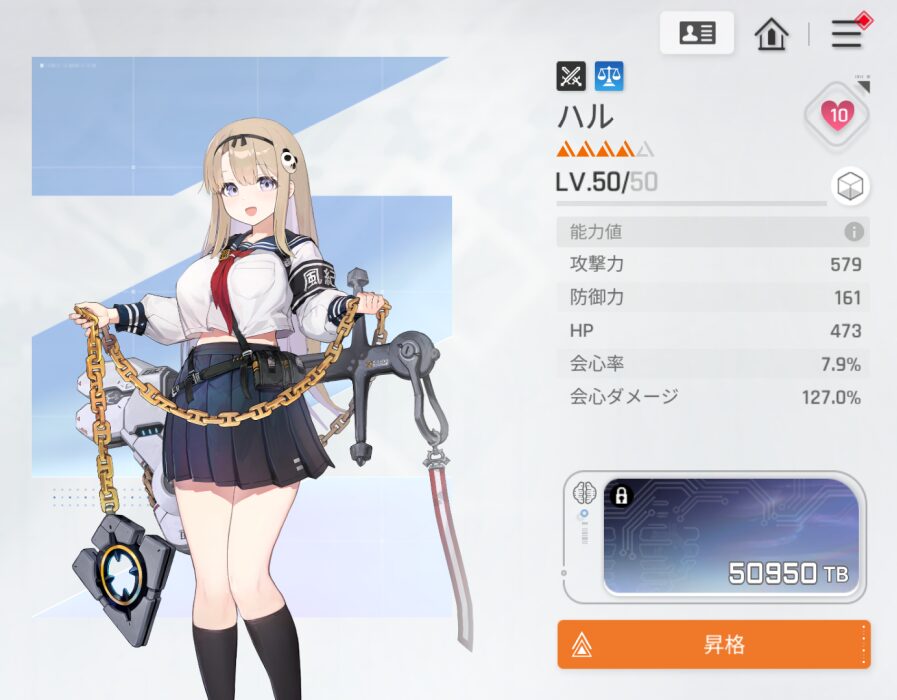 カオスゼロナイトメアのハルステータス