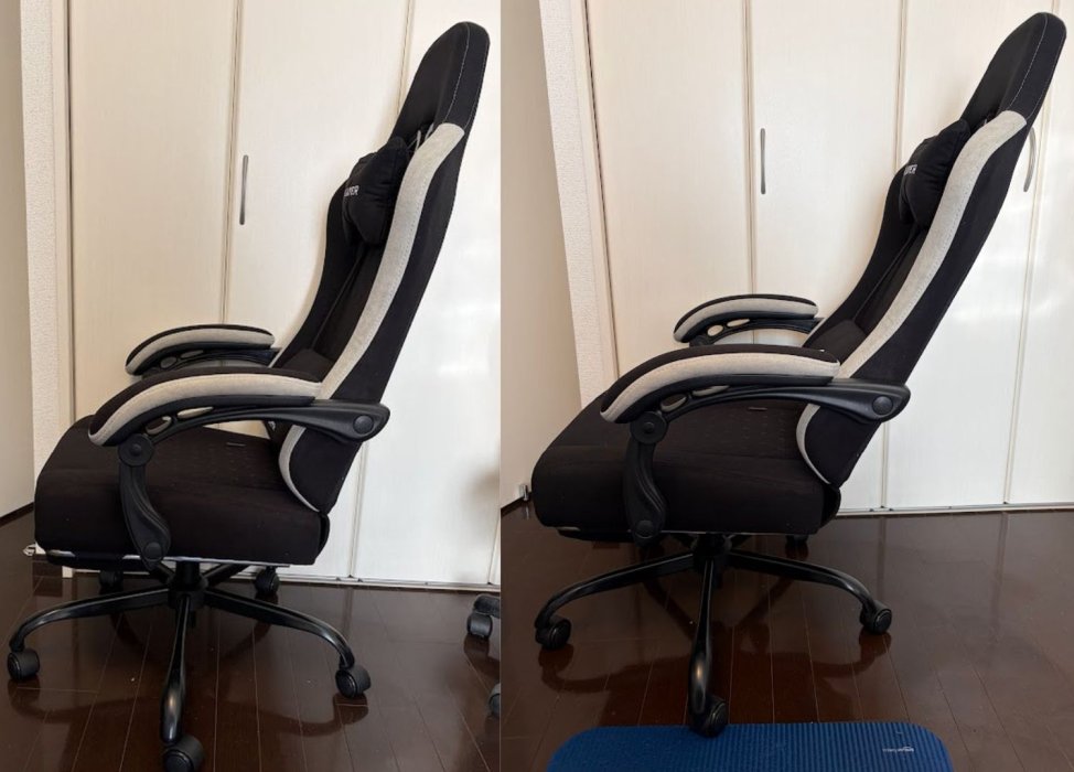 ゲーミングチェアリクライニング比較