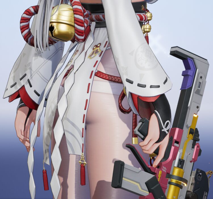 スノウブレイク晴雷光巫女ストッキングお尻