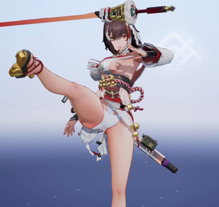 スノウブレイク晴雷光巫女回し蹴り