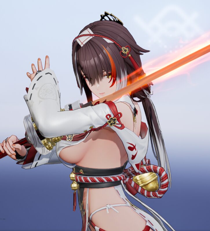 スノウブレイク晴雷光巫女服ポーズ