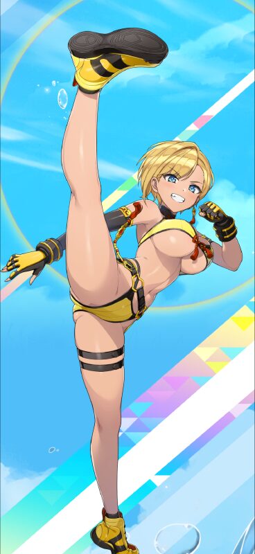 ドルフィンウェーブの村早麻汐格闘衣装