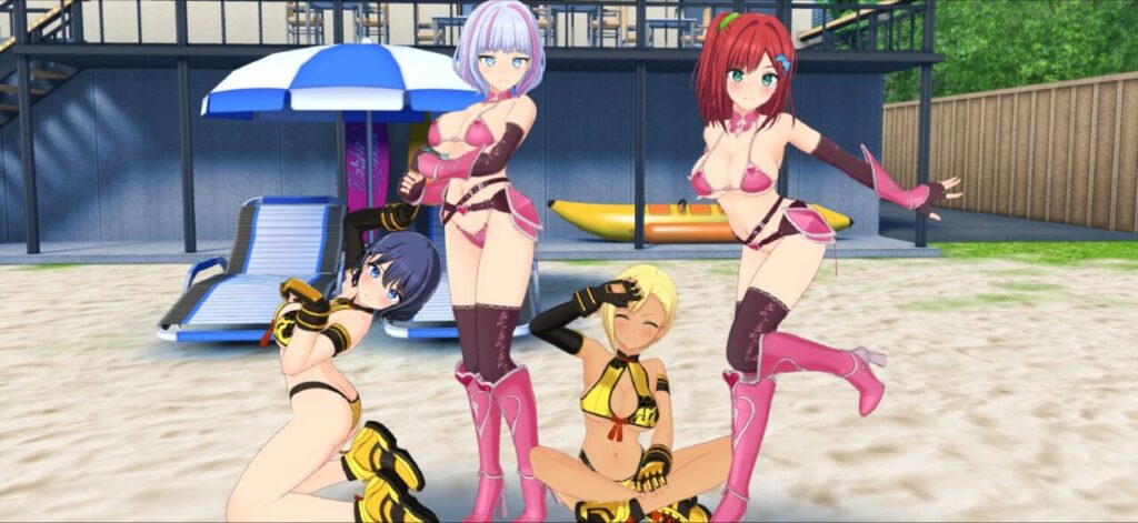 ドルフィンウェーブの格闘家・ビキニアーマーのジオラマポーズ