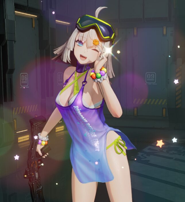 ドルフロ2リンド水着はしゃぐ