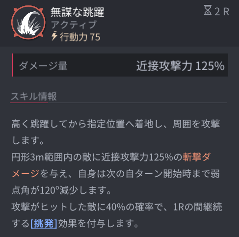 ホライゾンウォーカーのカウルスキル1