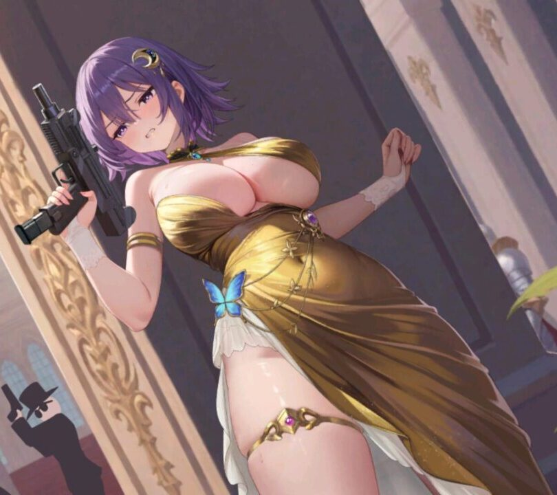 少女ウォーズの花嫁ランスロット脱衣前おっぱい引っ張る2