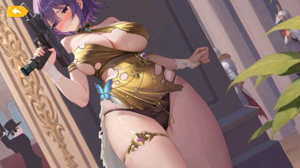 少女ウォーズの花嫁ランスロット脱衣後スカート引っ張る