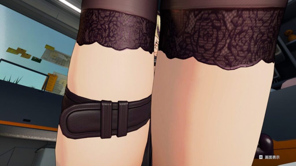 ドルフロ2アンドリス思考ポーズ太もも