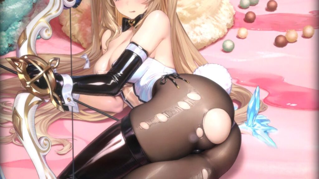 ブラウンダスト2のバニーエレニールスキル演出お尻