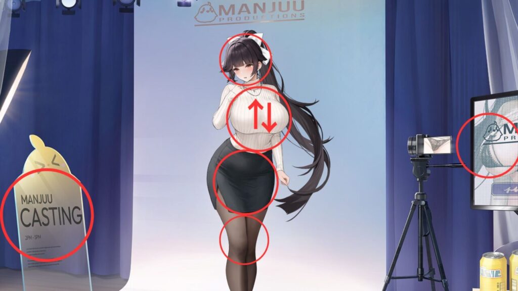 アズールレーンの高雄武人の心法素養脚ポーズと下着選択まで