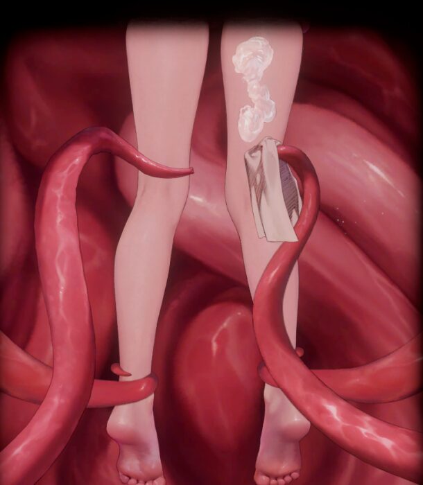 ブラウンダスト2のリベルタのインタラクション脱衣後触手掃除