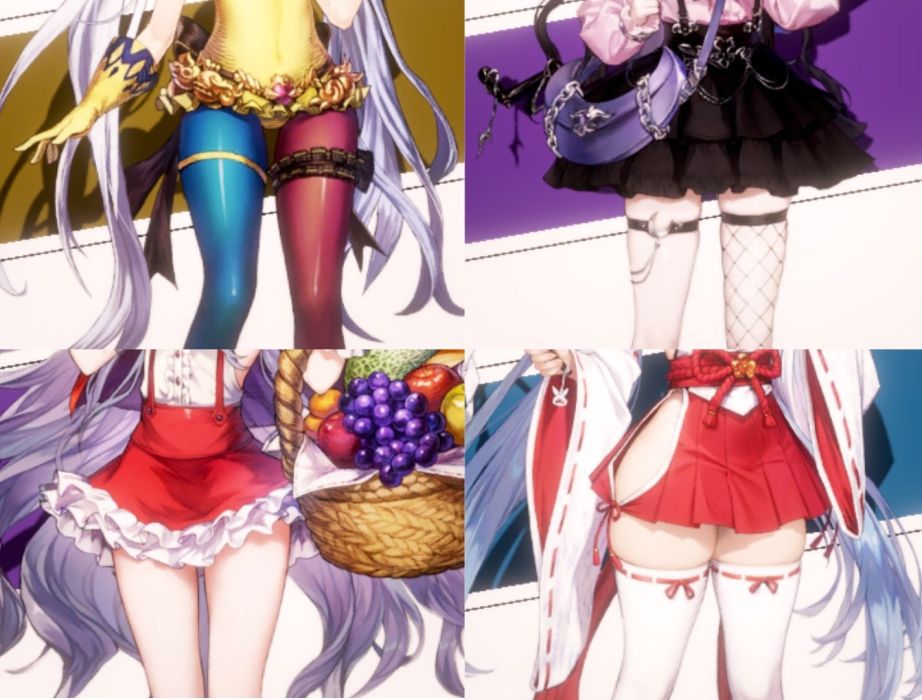 ブラウンダスト2の太もも比較