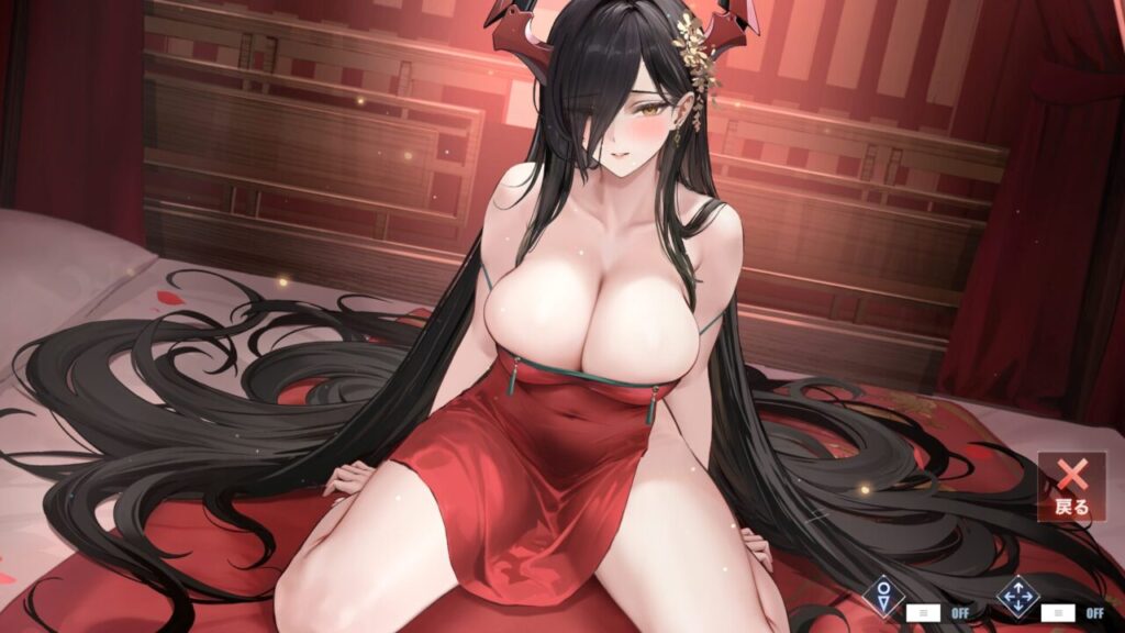 アズールレーンのフリードリヒデアグローセのほのめく閨の炎開脚