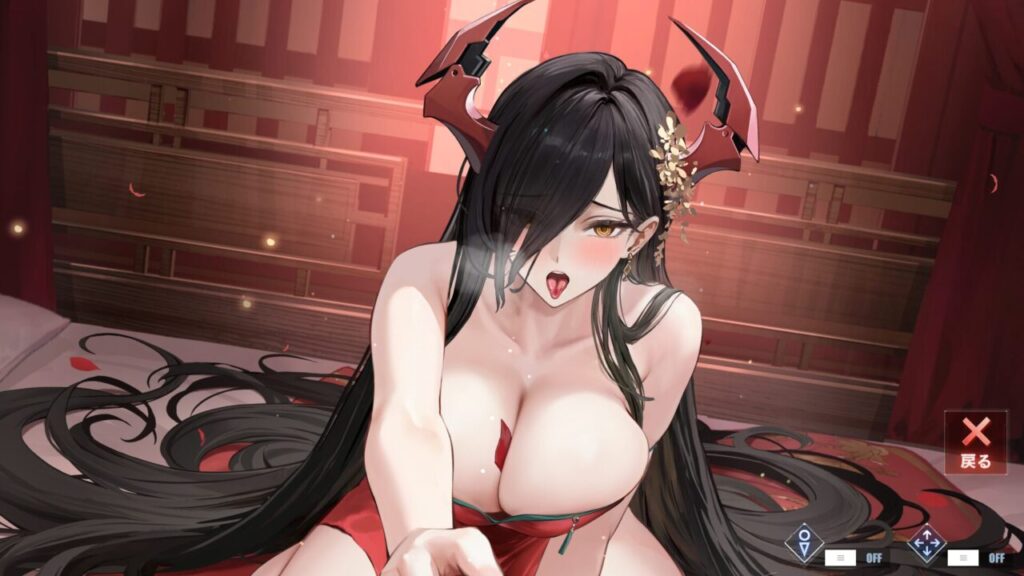 アズールレーンのフリードリヒデアグローセのほのめく閨の炎顔タップ