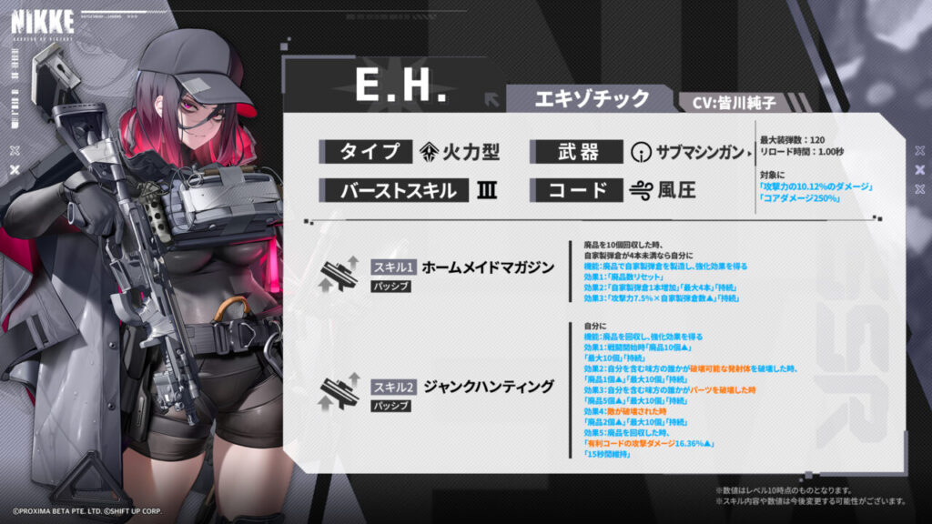 NIKKEのEHの評価とスキル性能