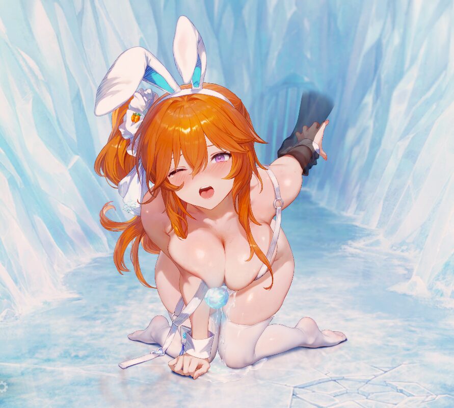 ブラウンダスト2のジェニスの追加インタラクション四つん這いポーズフィニッシュ演出パンパン