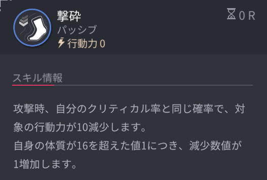 ホライゾンウォーカーのマクシミリアのパッシブスキル1