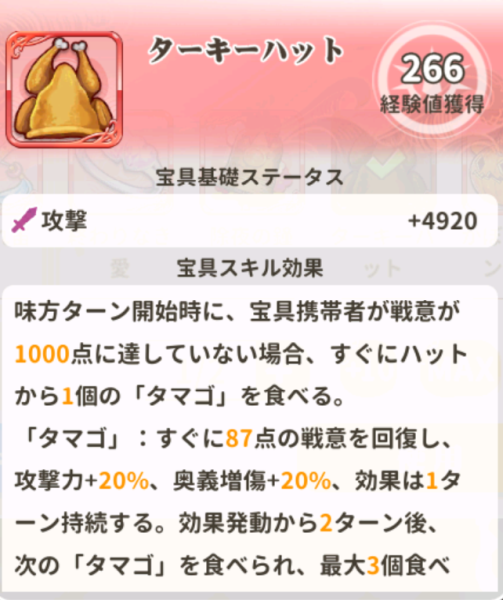 少女ウォーズのターキーハット