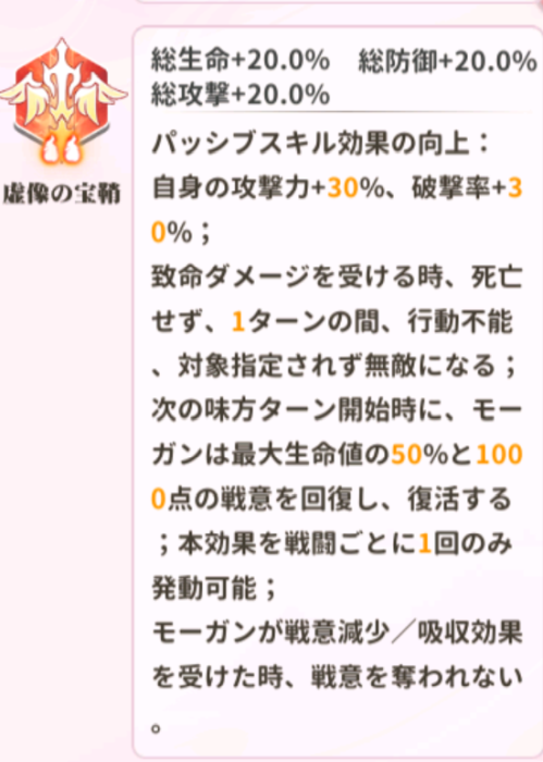 少女ウォーズのモーガン火炎レベル2