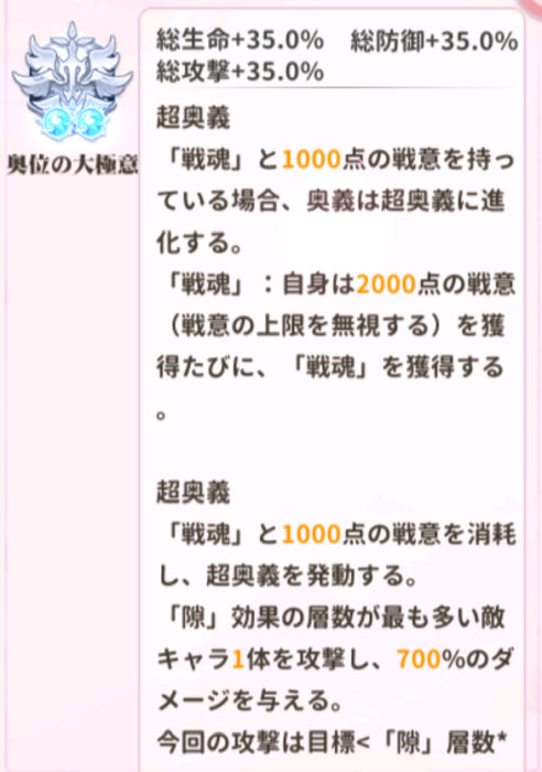 少女ウォーズの塚原卜伝の閃超進化レベル2