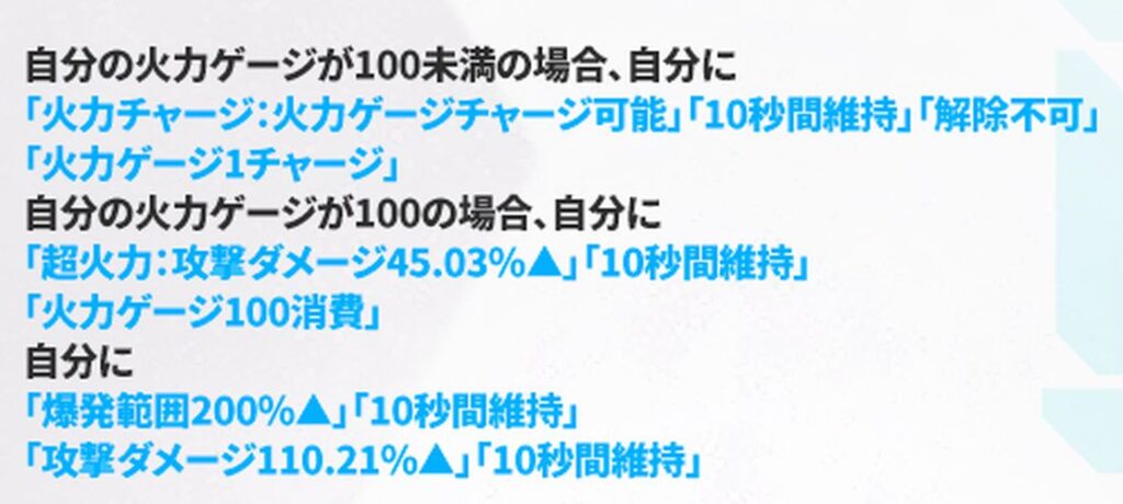 NIKKEの火力ネオンのバーストスキル