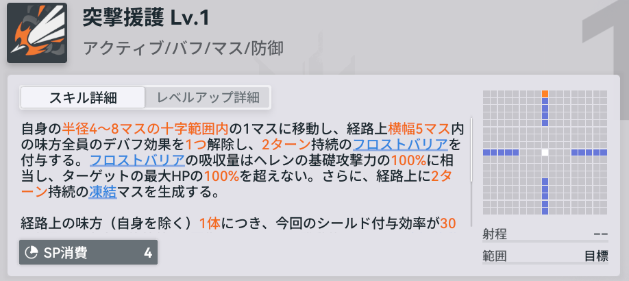 ドルフロ2のヘレンのスキル2