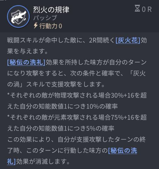 ホライゾンウォーカーのイフリートのパッシブスキル2