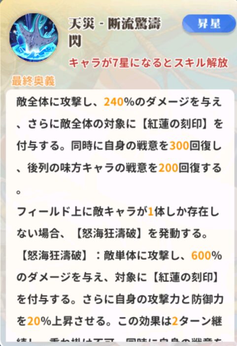 少女ウォーズのUR閃真田幸村奥義